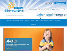 Tablet Screenshot of niagarachildrenscentre.com